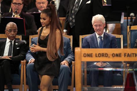 Bill Clinton gawked at Ariana Grande during Aretha Franklin's funeral