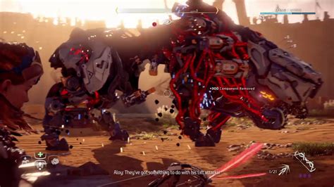 Horizon Zero Dawn Corrupted Behemoth Weak Point Targeting Ultra Hard