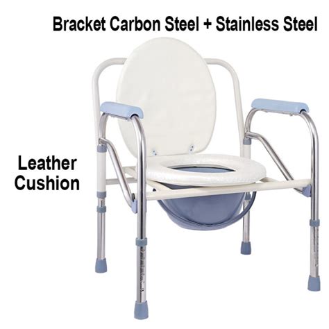 Folding Bedside Commode Chair Bedside And Bathroom Steel Medical In