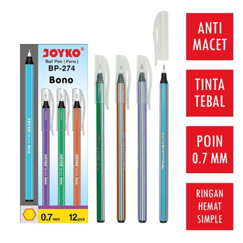 Jual Pcs Pulpen Bolpen Ballpoint Pen Joyko Bp Bono Hitam Black