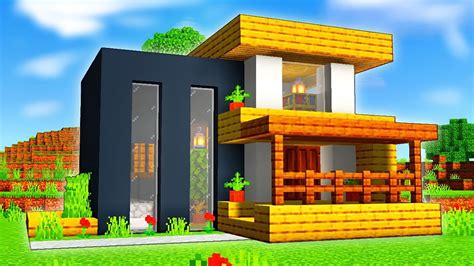 Minecraft Tutorial Cara Membuat Rumah Modern Simple Cara Membuat