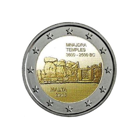 Euro Malta Mnajdra Pr Historische St Tten Maltas Unc Auri