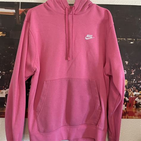 Hot pink Nike hoodie Good condition no fade No... - Depop