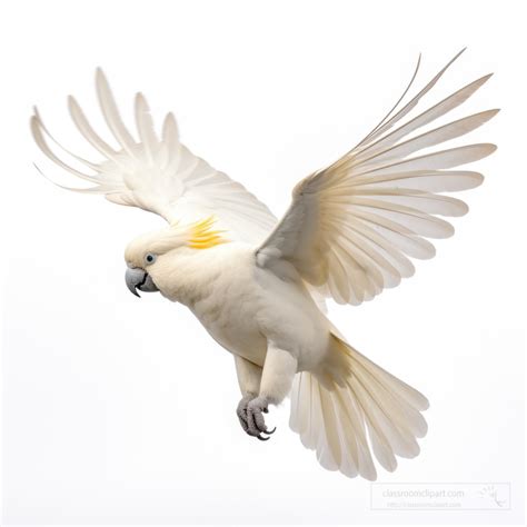 Bird Photos-cockatoo flying isolated on white background