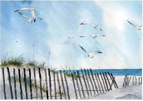 Field 6 Seagulls Painting By Stan Swenson