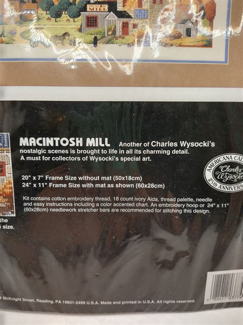 Dimensions Counted Cross Stitch Kit Macintosh Mill Charles