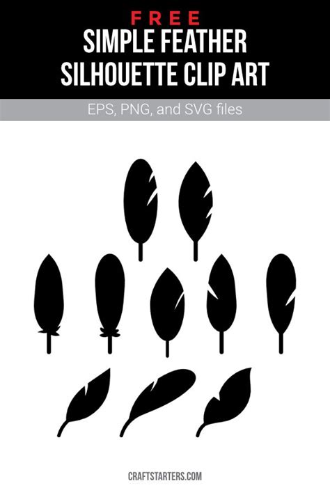 Free Simple Feather Silhouette Clip Art | Silhouette clip art, Clip art ...