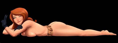 Kim Possible Happily Laying Down Naked Scrolller