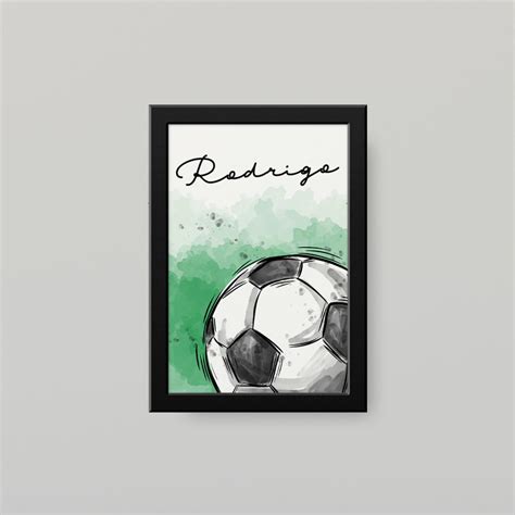 Quadro Futebol Personalizado Nome X Cm Elo