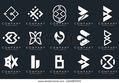 Abstract Letter B Logo Icon Set Stock Vector (Royalty Free) 2264809345 ...