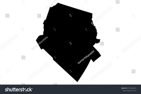 Black Silhouette Pontianak City Map West Stock Vector (Royalty Free ...