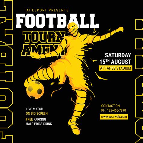 Football Soccer Tournament Flyer Template 7798702 Vector Art At Vecteezy