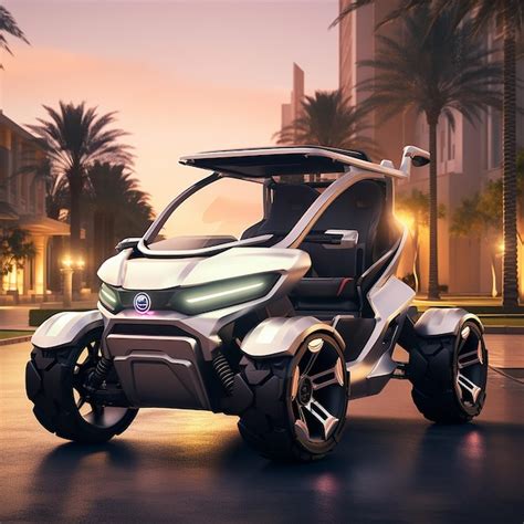 Premium Photo Golf Cart Futuristic Style