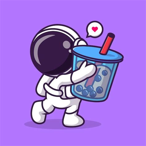 Ilustración De Icono De Vector De Dibujos Animados Lindo Astronauta Frotando Concepto De Icono