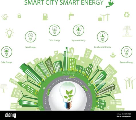 Concepto de ciudad ecológica concepto de ciudad inteligente y Smart