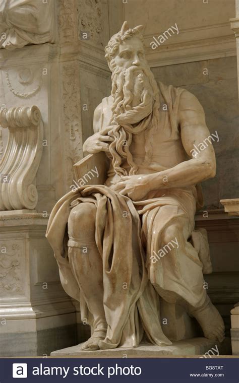 Moses Von Michelangelo Marmor Skulptur Von Michelangelo Buonarroti