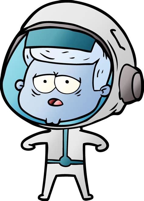 Astronauta Cansado Dos Desenhos Animados Vetor No Vecteezy