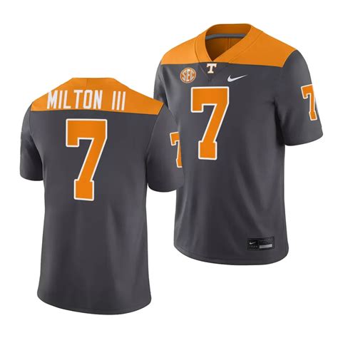 Tennessee Volunteers #7 Joe Milton III 2023 Artful Dodger Smokey Grey ...