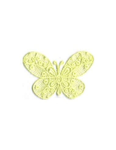 Acheter Thermo Badge Dentelle Papillon Anis Sur La Piqueuse Dans