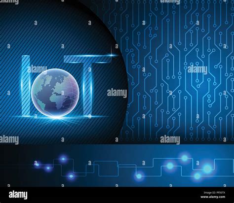 Internet Des Objets IOT Concept Light Lettre Symbole Du Texte Avec