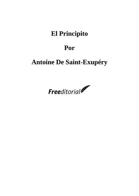 El Principito Lengua Y Literatura El Principito Por Antoine De