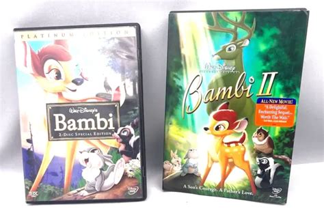 WALT DISNEY S BAMBI Platinum Edition And Bambi II DVD Custom Bundle Of