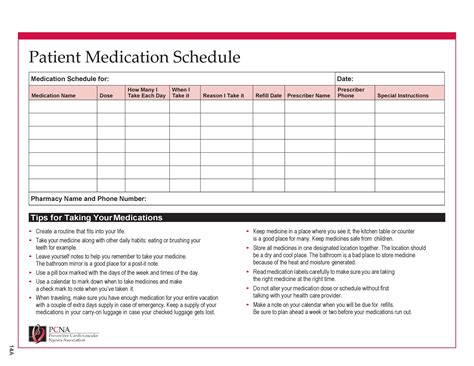 40 Great Medication Schedule Templates (+Medication Calendars)