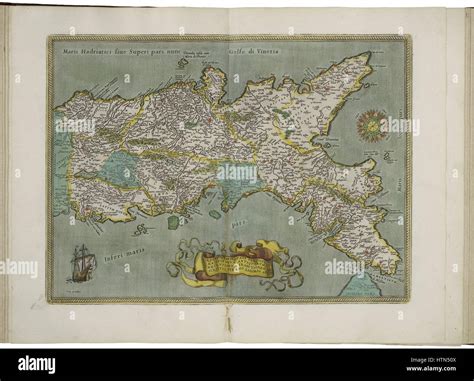 Map Of The Kingdom Of Naples By Abraham Ortelius Stock Photo Alamy