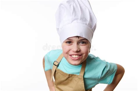 Smiling Happy Teenager Boy Chef Pastry Cook Baker Confectioner