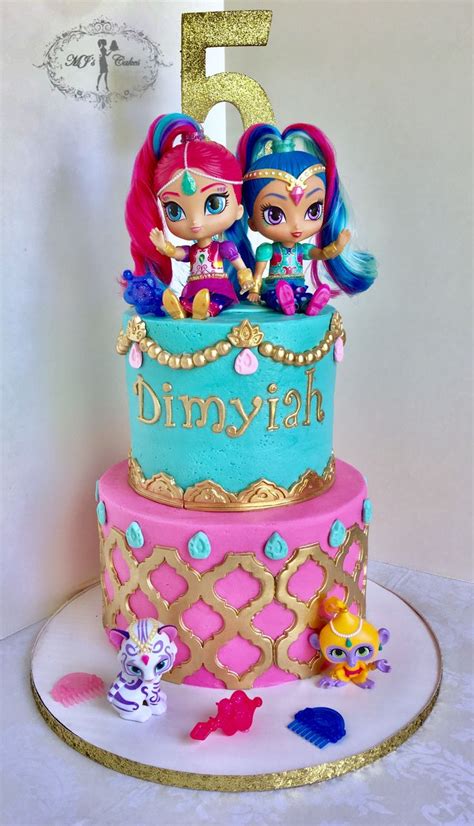 Shimmer Shine Themed Birthday Cake Shimmer And Shine Cake Shimmer