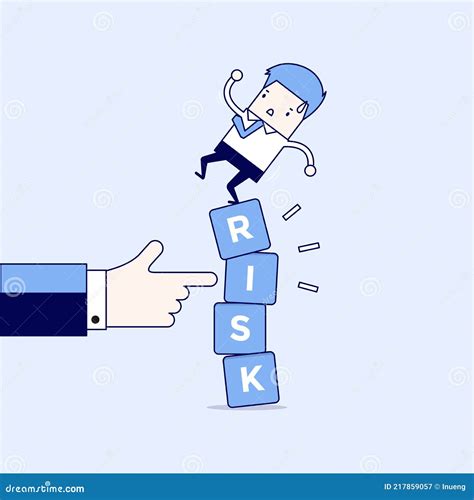 Risk And 3d Character Shows Peril And Uncertainty Stock Photography ...