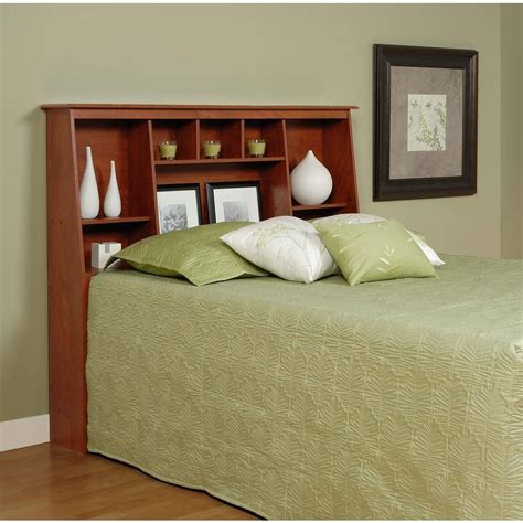 Prepac Monterey Tall Double and Queen Storage Headboard in Cherry-CSH ...