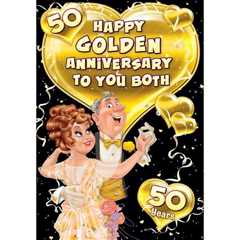 S7008 Wg Golden Strictly Ballroom 50th Golden Anniversary Card For