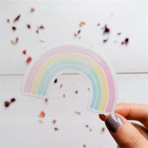 Pastel Rainbow Vinyl Sticker | Cheerfully Given