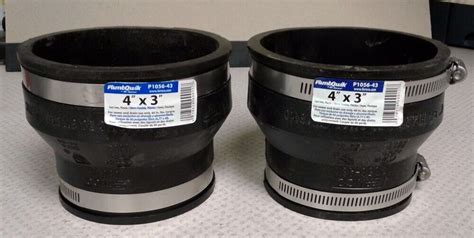 New 2 Fernco Black Reducing Couplings 4X3 EBay