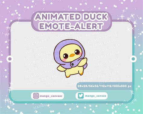 Animated Duck Emote-alert/ Spin Emote - Etsy