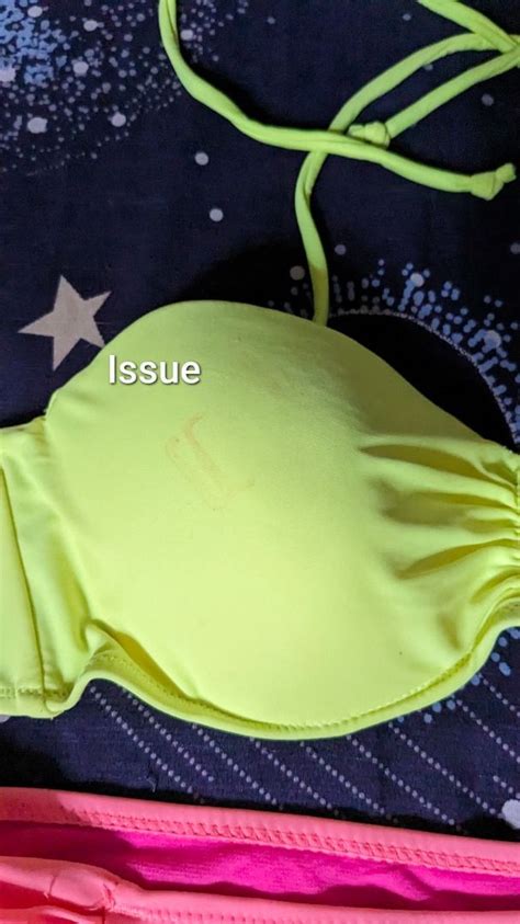 S M Two Piece Plain Neon Bikini Branded Women S Fashion Swimwear