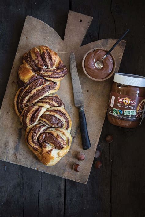 Brioche tressée à la pâte à tartiner Recettes de cuisine Ôdélices