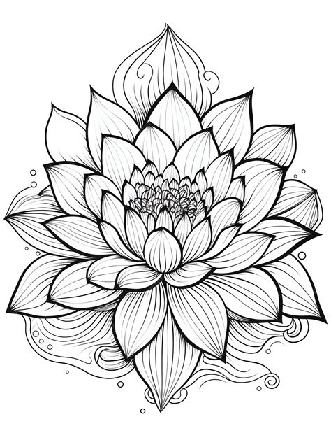 Premium Photo A Lotus Flower Mandala With Intricate Details Mindful Patterns Mandala Coloring