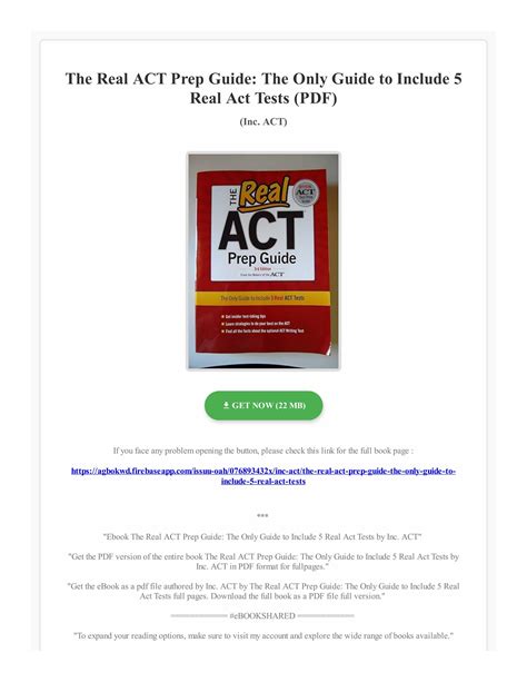 Ebook The Real Act Prep Guide The Only Guide To Include 5 Real Act