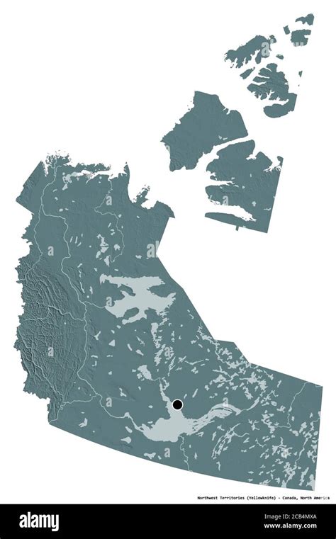 Shape Of Northwest Territories Territory Of Canada With Its Capital