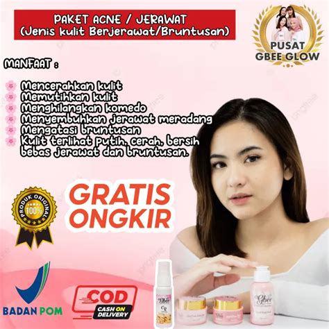 PAKET ACNE PUSAT GBEE GLOW BEAUTY ORI Lazada Indonesia