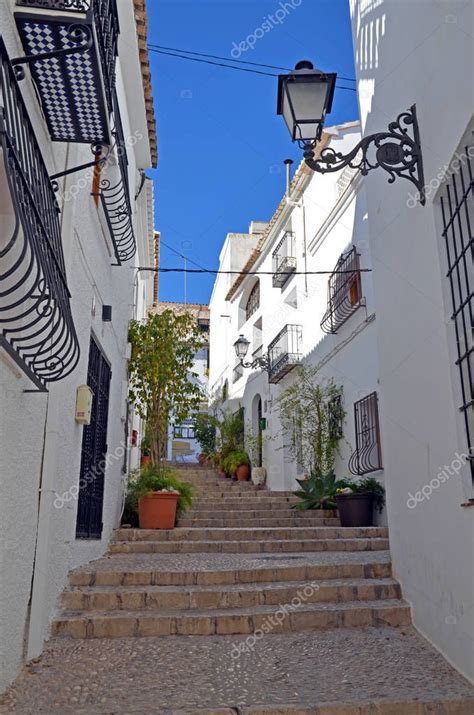 Old Center Altea Spain Town Altea Built Hill Winding Streets — Stock ...