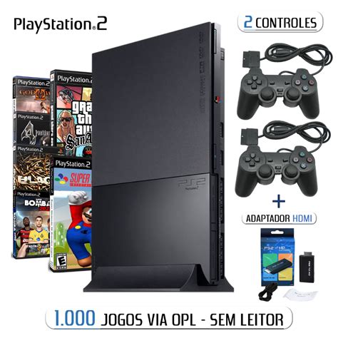 Playstation 2 Na Caixa 2 Controles Memory Card 20 Jogos Shopee