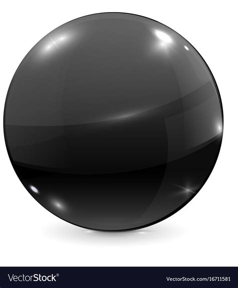 Black Glass Ball Royalty Free Vector Image Vectorstock