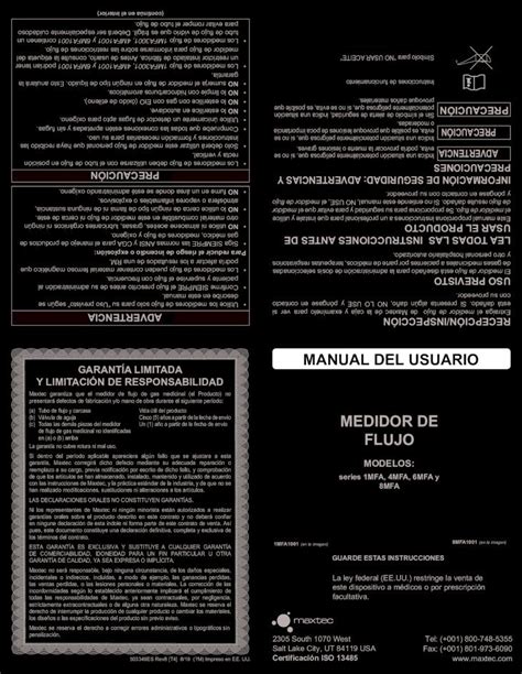 PDF MANUAL DEL USUARIO MEDIDOR DE FLUJO 2020 1 10 Utilice Los