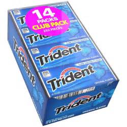 Trident Original Sugar Free Gum With Xylitol Piece Pks New