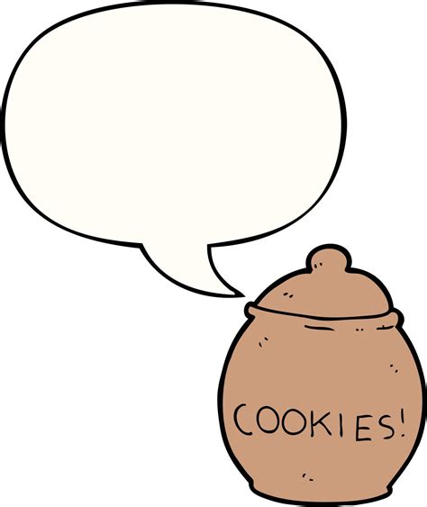 cartoon cookie jar and speech bubble 10611797 Vector Art at Vecteezy