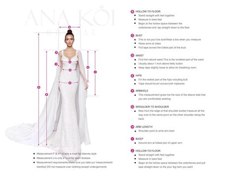 How To Measure Wedding Dress Size Properly • Ana Koi Bridal