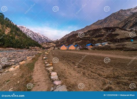 Landscape of Camping Tent in Chitkul - Kinnaur Valley, Himachal Pradesh Stock Photo - Image of ...